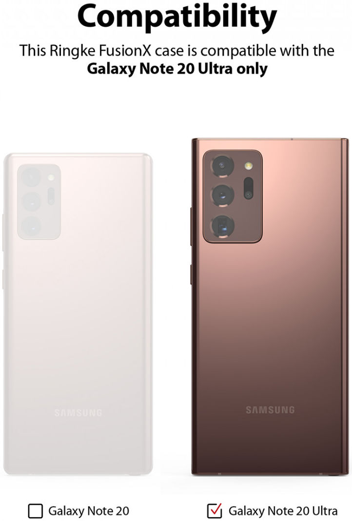 Ringke Fusion X Samsung Galaxy Note 20 Ultra Hoesje Camo Zwart afbeelding 12