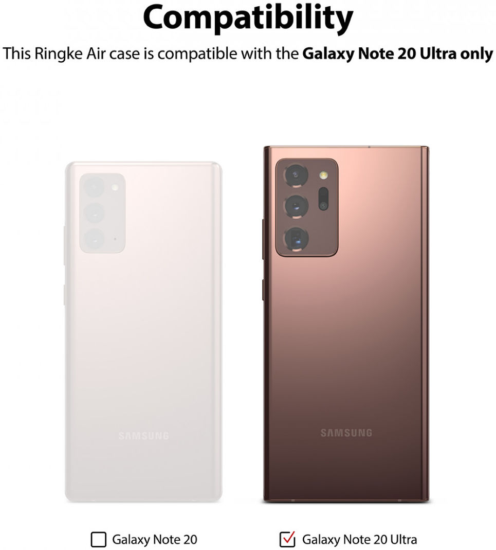 Ringke Air Samsung Galaxy Note 20 Ultra Hoesje Flexibel TPU Zwart afbeelding 10