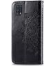 Samsung Galaxy M31 Portemonnee Hoesje Met Mandala Zwart