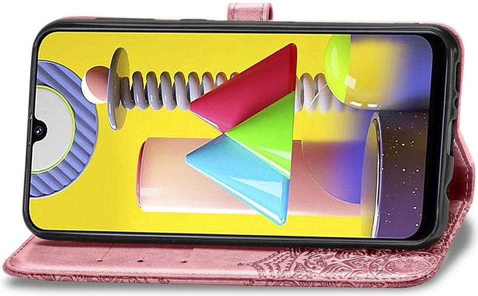 Samsung Galaxy M31 Portemonnee Hoesje Met Mandala Roze Goud afbeelding 11