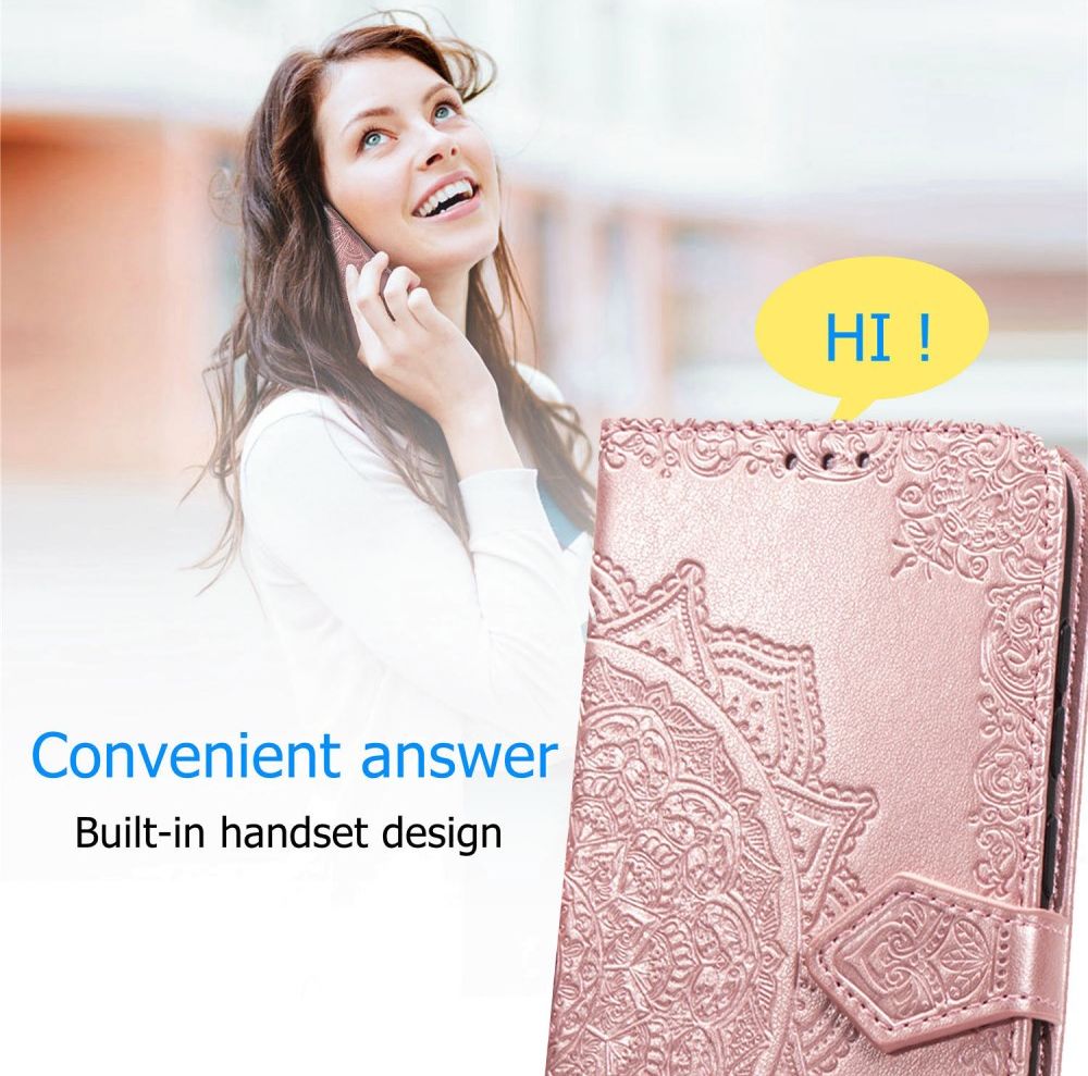Samsung Galaxy M31 Portemonnee Hoesje Met Mandala Roze Goud afbeelding 7