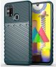 Samsung Galaxy M31 Twill Thunder Texture Back Cover Groen
