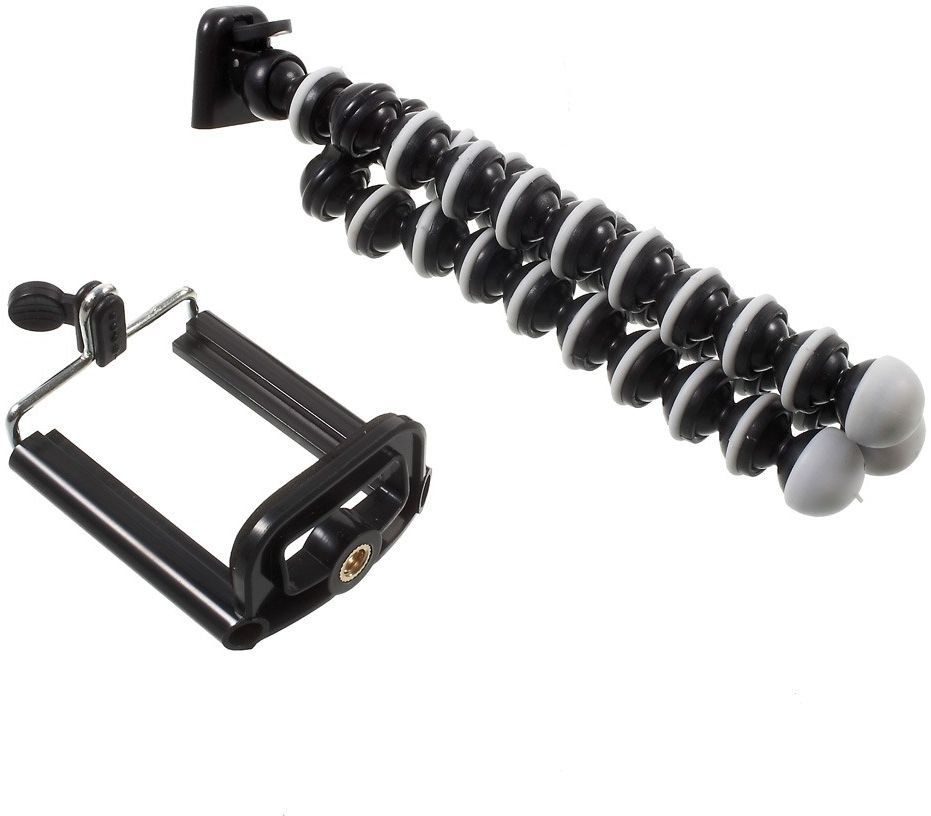 Flexibele Camera of Smartphone Tripod Zwart afbeelding 10