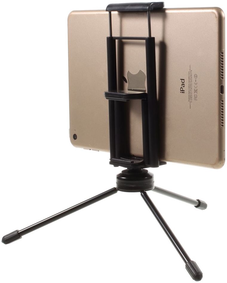 Multi-Functioneel Mini Metalen Tripod Stand Smartphone / Tablet Zwart afbeelding 11