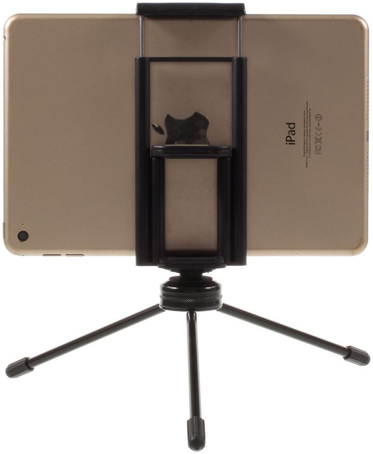 Multi-Functioneel Mini Metalen Tripod Stand Smartphone / Tablet Zwart afbeelding 13