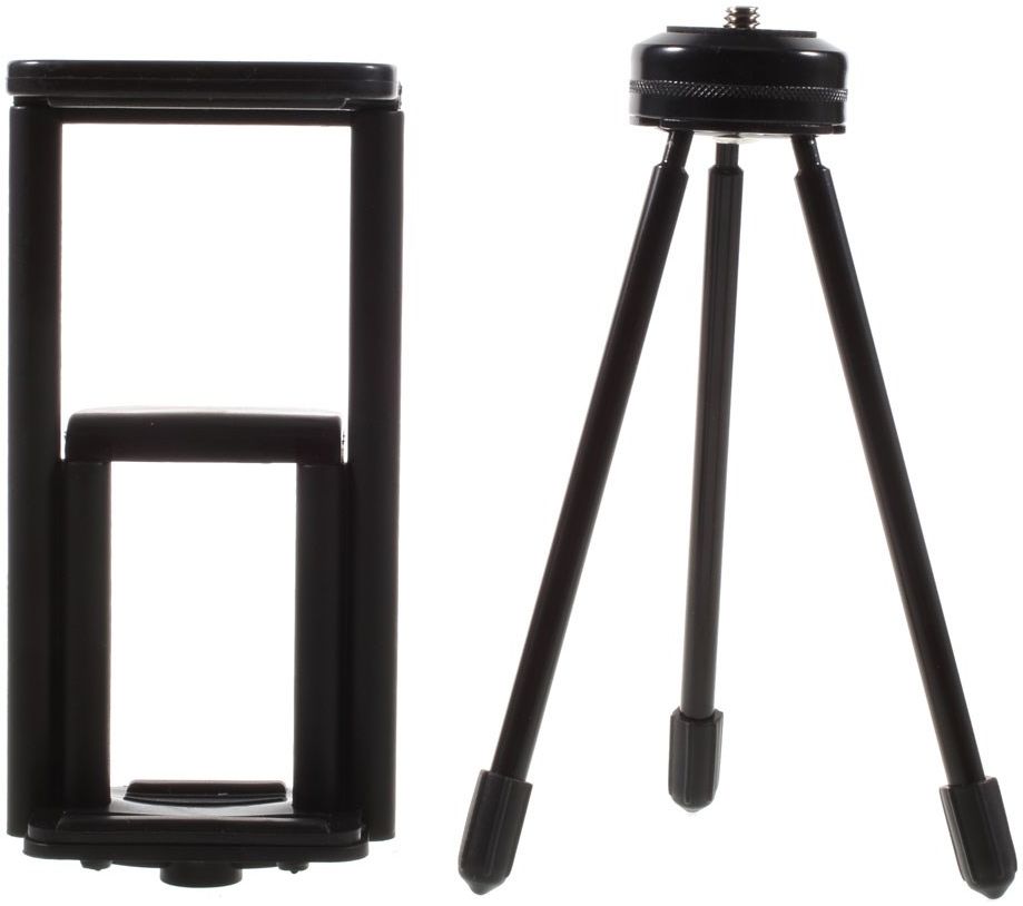 Multi-Functioneel Mini Metalen Tripod Stand Smartphone / Tablet Zwart afbeelding 2