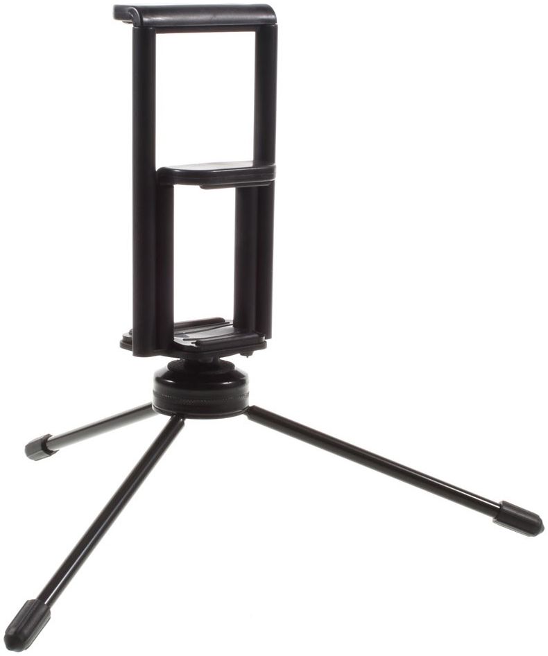 Multi-Functioneel Mini Metalen Tripod Stand Smartphone / Tablet Zwart afbeelding 6