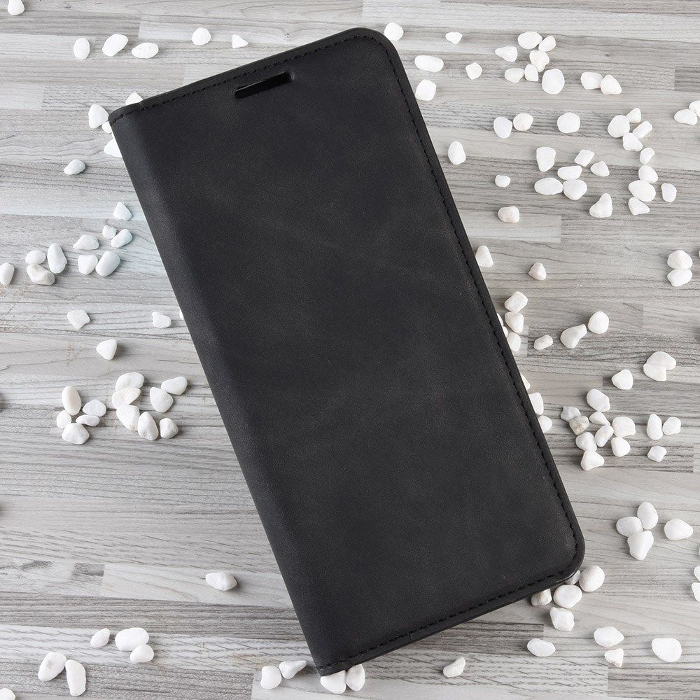 Oppo A91 Hoesje Zijdezacht Kunstleer Portemonnee Zwart afbeelding 8