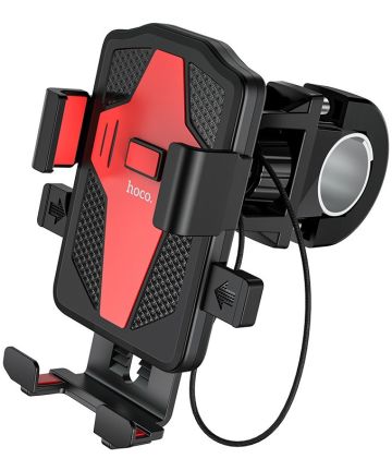 Hoco Flying One-Touch Universele Telefoonhouder Zwart/Rood Houders