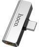 HOCO LS26 USB-C Audio Duo Adapter - USB-C naar USB-C + 3.5mm Audiojack