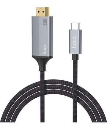 Hoco Aluminium USB-C naar 4K HDMI Kabel 1.8 Meter Grijs Kabels