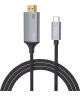 Hoco Thunderbolt 3 USB-C naar 4K HDMI Video Kabel 1.8 Meter Grijs
