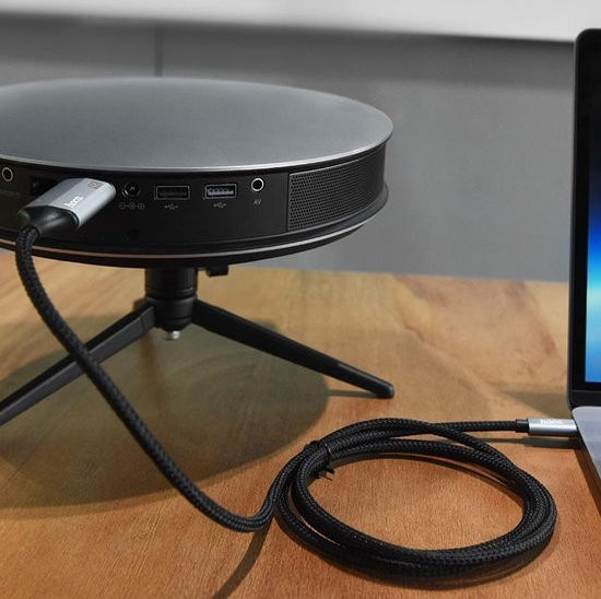 Hoco Thunderbolt 3 USB-C naar 4K HDMI Video Kabel 1.8 Meter Grijs afbeelding 3
