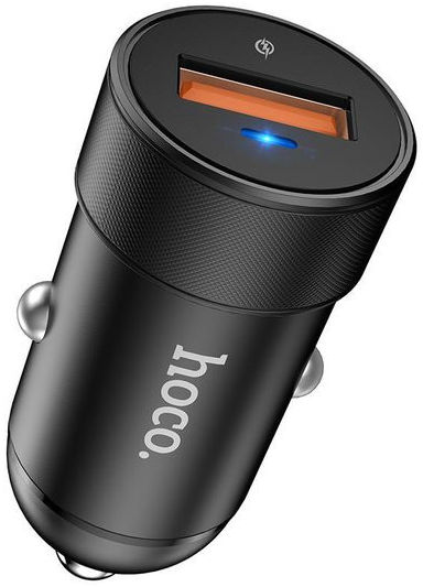 HocoFlash USB Fast Charge Autolader Zwart afbeelding 3