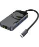 Hoco Easy Universele 6-in-1 USB-C Adapter / USB-HDMI-RJ45 Zwart