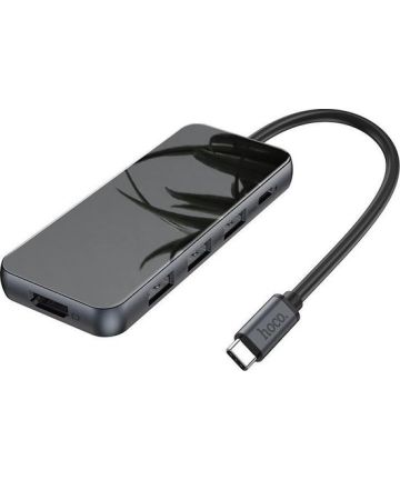 Hoco Easy Universele 5-in-1 USB-C Adapter / 3x USB / HDMI Zwart Kabels