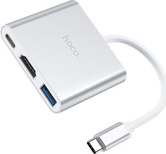 Hoco Easy Universele 3-in-1 USB / PD / HDMI Zilver afbeelding 1