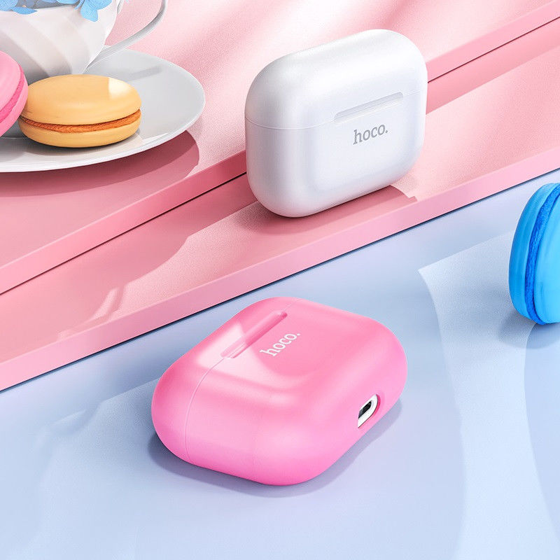 Hoco Majestic Apple AirPods Pro Dun TPU Hoesje Roze afbeelding 5
