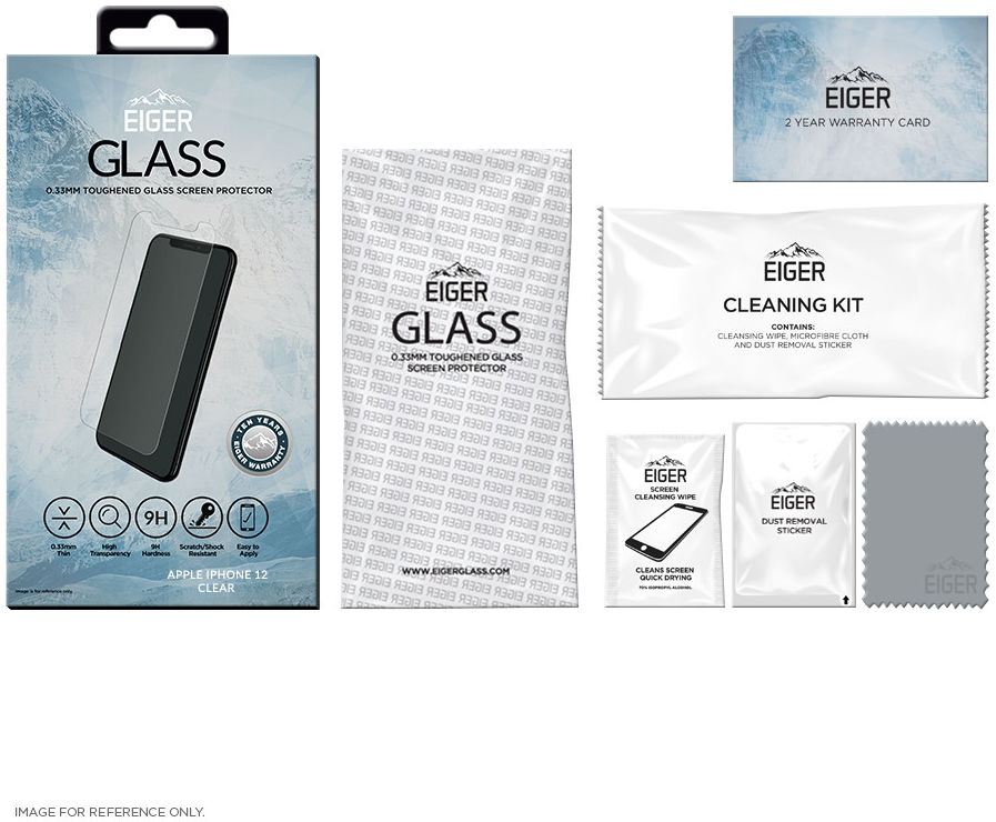 Eiger Apple iPhone 12 Mini Tempered Glass Case Friendly Protector Plat afbeelding 4