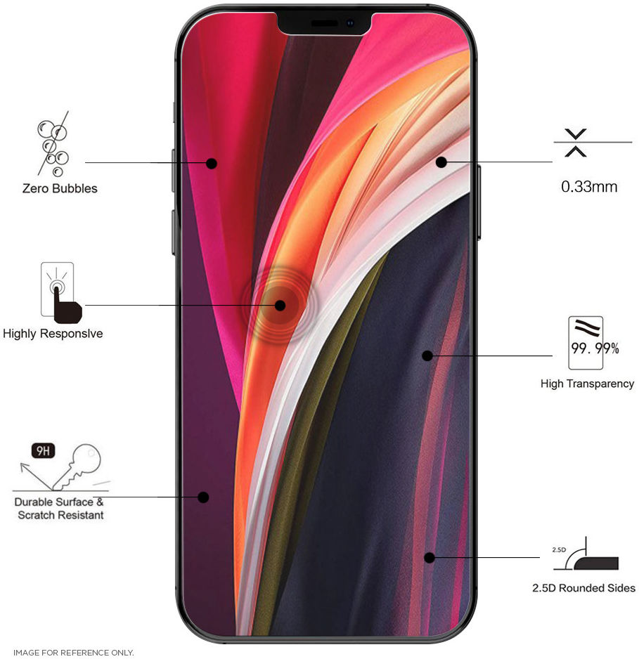 Eiger Apple iPhone 12 Mini Tempered Glass Case Friendly Protector Plat afbeelding 2