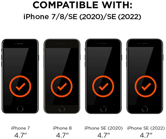 Eiger Apple iPhone 7/8/SE 2020/2022 Tempered Glass Case Friendly Plat afbeelding 6