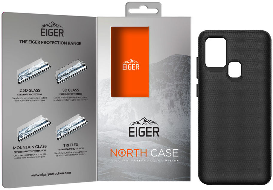 Eiger North Case Hybride Back Cover Samsung Galaxy A21S Hoesje Zwart afbeelding 3