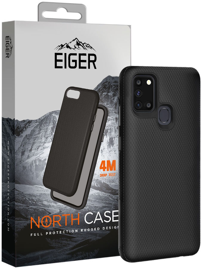 Eiger North Case Hybride Back Cover Samsung Galaxy A21S Hoesje Zwart afbeelding 6