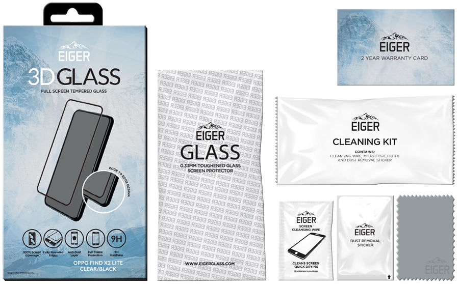 Eiger Oppo Find X2 Lite Tempered Glass Case Friendly Protector Gebogen afbeelding 6