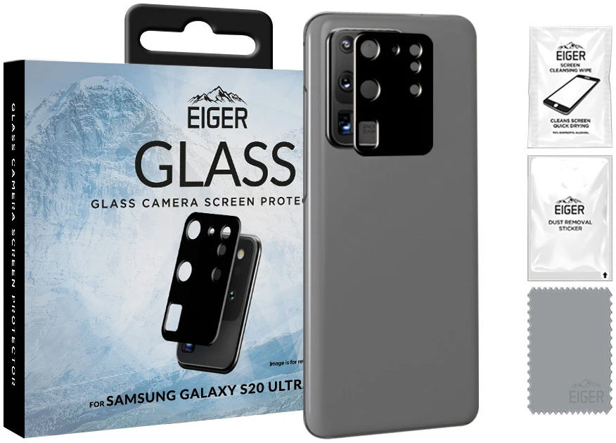 Eiger Samsung Galaxy S20 Ultra Camera Protector Tempered Glass 2.5D afbeelding 4