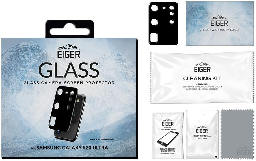 Eiger Samsung Galaxy S20 Ultra Camera Protector Tempered Glass 2.5D afbeelding 5