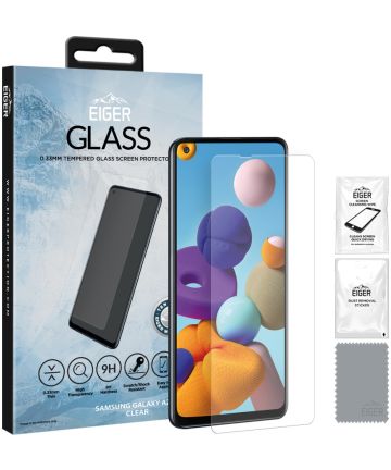 Eiger Samsung Galaxy A21s Tempered Glass Case Friendly Protector Plat Screen Protectors