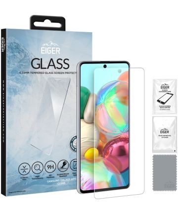 Eiger Samsung Galaxy A71 Tempered Glass Case Friendly Protector Plat Screen Protectors