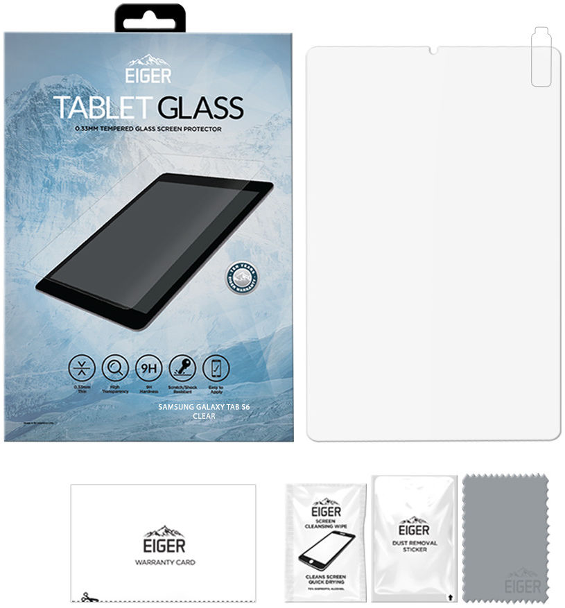 Eiger Samsung Galaxy Tab S6 Lite Tempered Glass Case Friendly Plat afbeelding 6