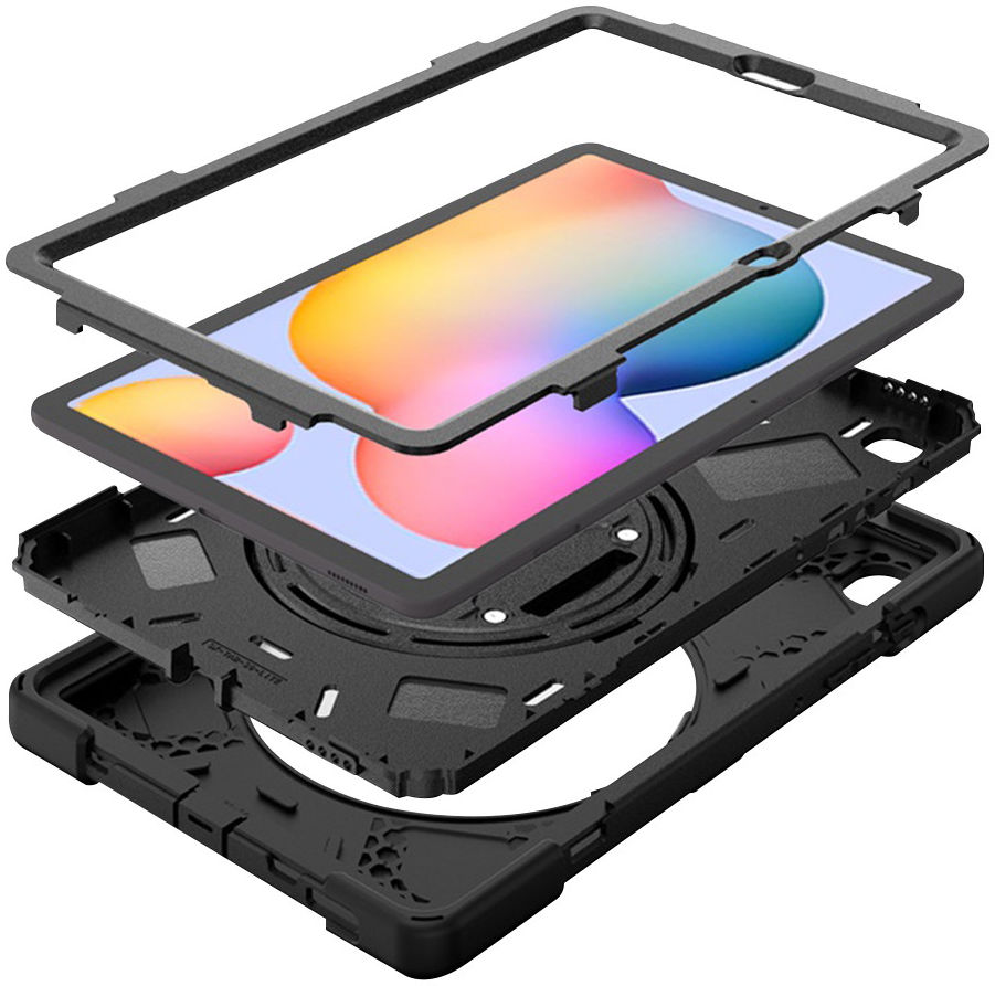 Eiger Peak 500m Hybride Samsung Galaxy Tab S6 Lite Hoesje Zwart afbeelding 3