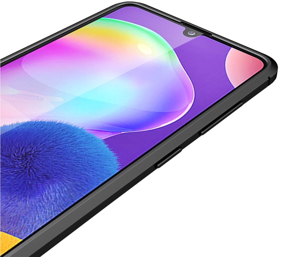 Samsung Galaxy A31 Litchi Hoesje TPU met Kunstlederen Textuur Zwart afbeelding 8