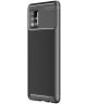 Samsung Galaxy A31 Hoesje Siliconen Carbon TPU Back Cover Zwart