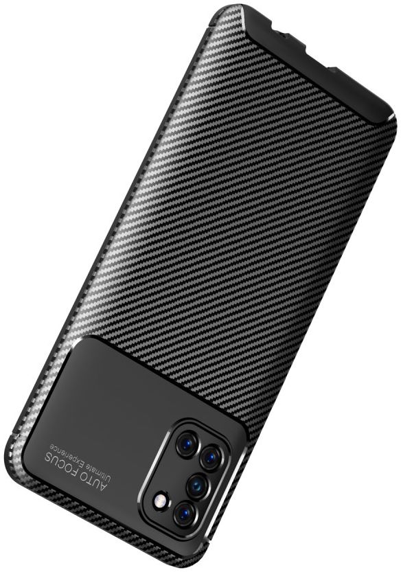 Samsung Galaxy A31 Hoesje Siliconen Carbon TPU Back Cover Zwart afbeelding 15