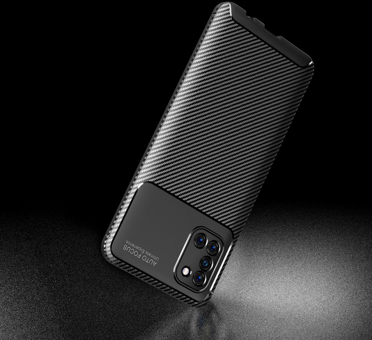 Samsung Galaxy A31 Hoesje Siliconen Carbon TPU Back Cover Zwart afbeelding 10