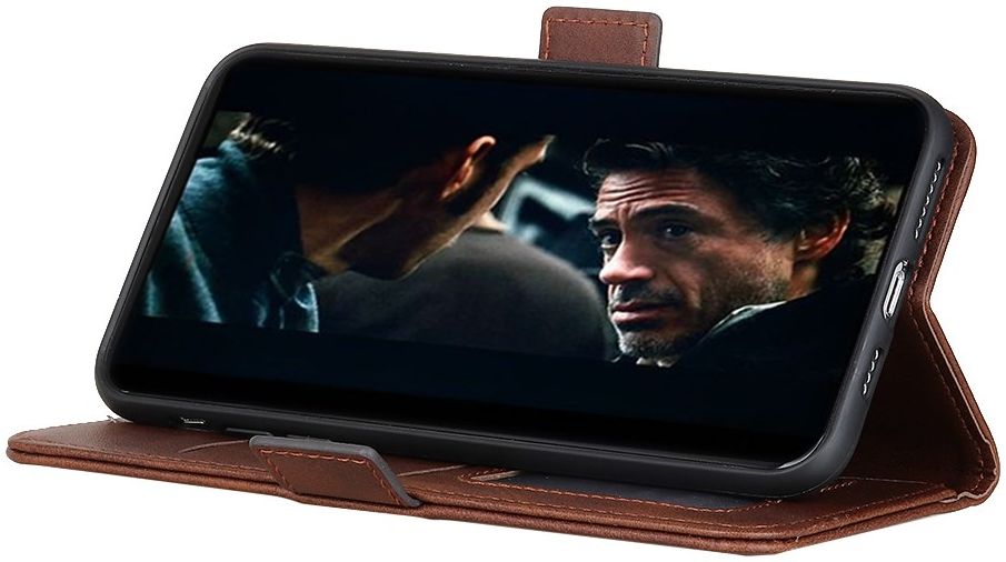 OPPO A52 / A72 Hoesje Portemonnee Kunstleer Book Case Coffee afbeelding 6