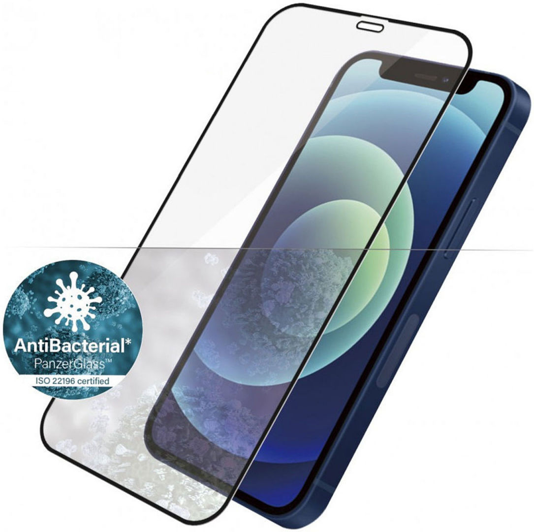 PanzerGlass Apple iPhone 12 Mini  Screenprotector Antibacterieel Zwart afbeelding 4