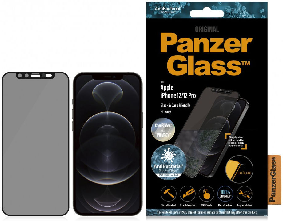 PanzerGlass Privacy Camslider CF Glass Apple iPhone 12 / 12 Pro afbeelding 8