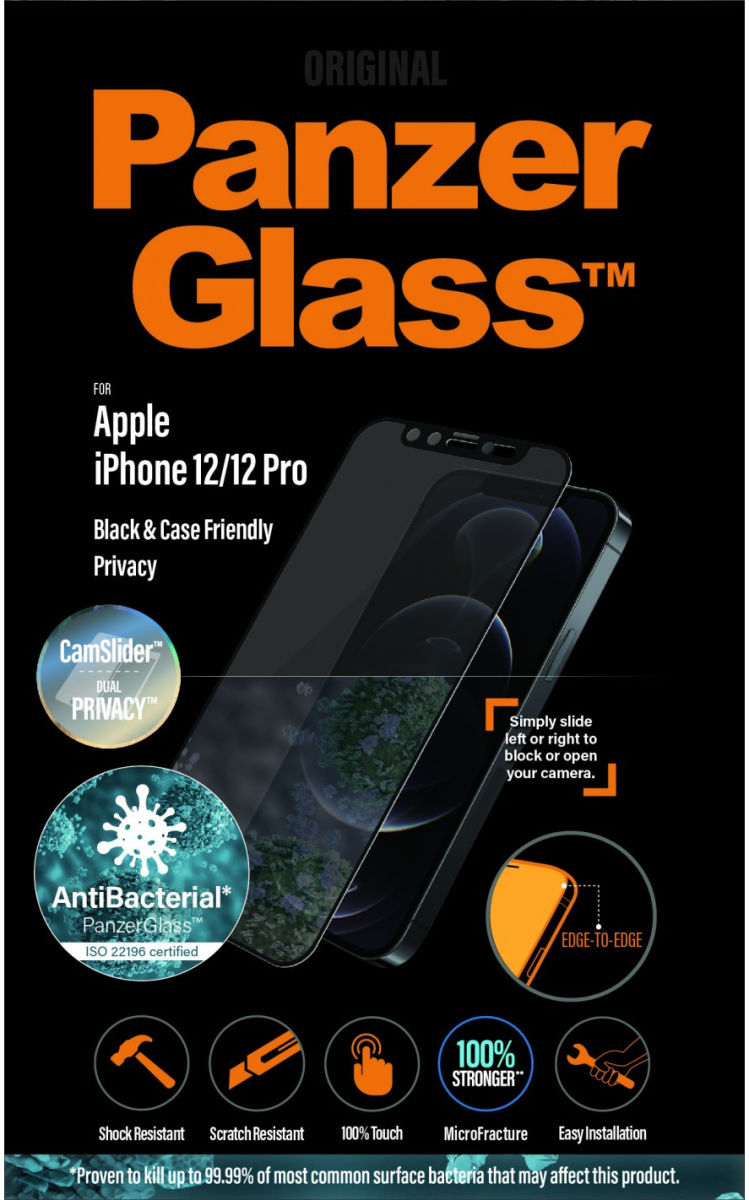 PanzerGlass Privacy Camslider CF Glass Apple iPhone 12 / 12 Pro afbeelding 9