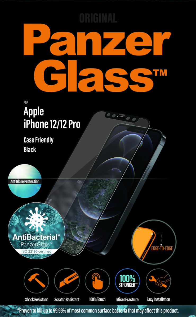 PanzerGlass iPhone 12/12 Pro Case Friendly Anti-Glare Screen Protector afbeelding 1