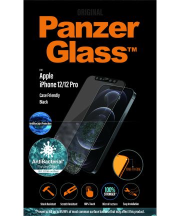 PanzerGlass iPhone 12/12 Pro Anti-Bluelight Full Cover Screenprotector Screen Protectors