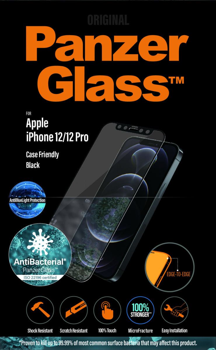 PanzerGlass iPhone 12/12 Pro Anti-Bluelight Full Cover Screenprotector afbeelding 1