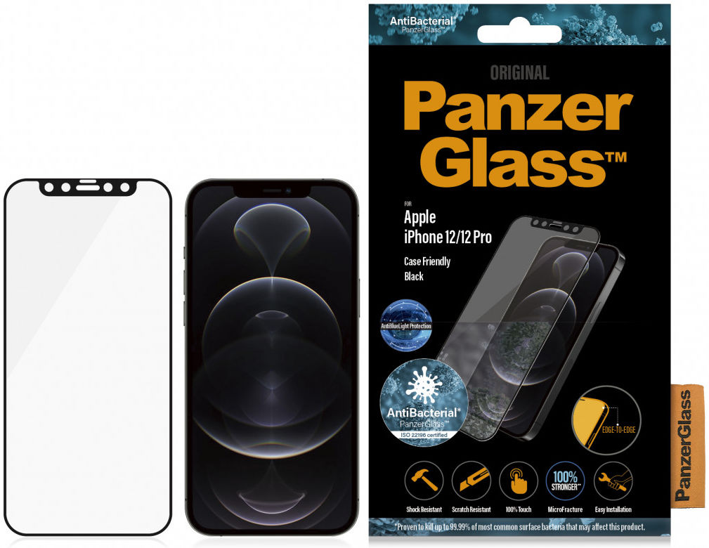 PanzerGlass iPhone 12/12 Pro Anti-Bluelight Full Cover Screenprotector afbeelding 4