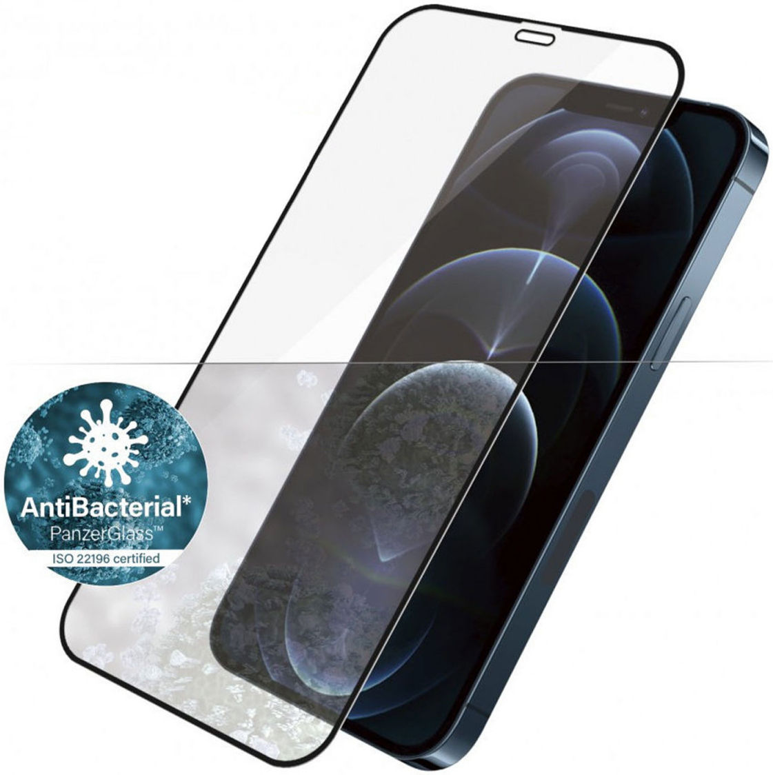PanzerGlass iPhone 12 Pro Max Case Friendly Screenprotector Zwart afbeelding 4