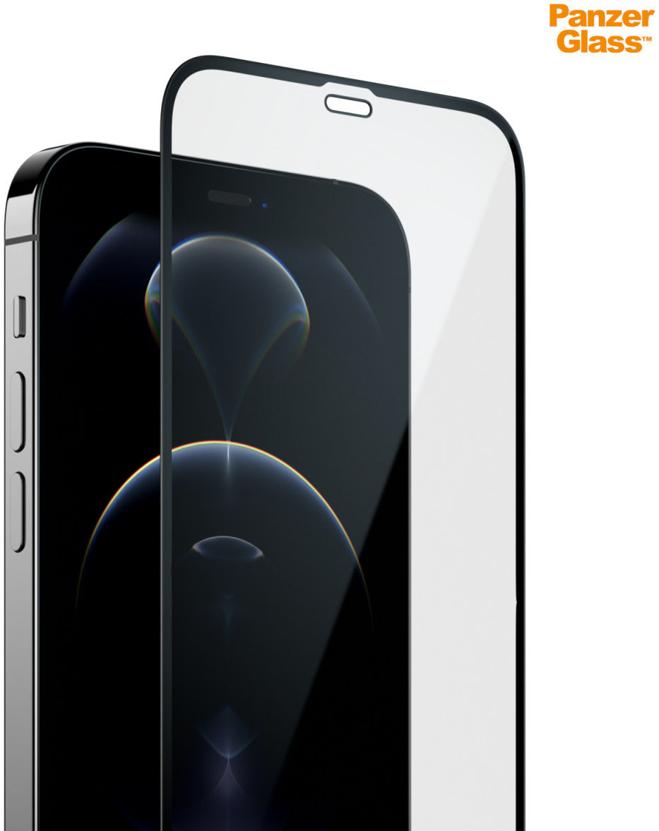 PanzerGlass iPhone 12 Pro Max Case Friendly Screenprotector Zwart afbeelding 2