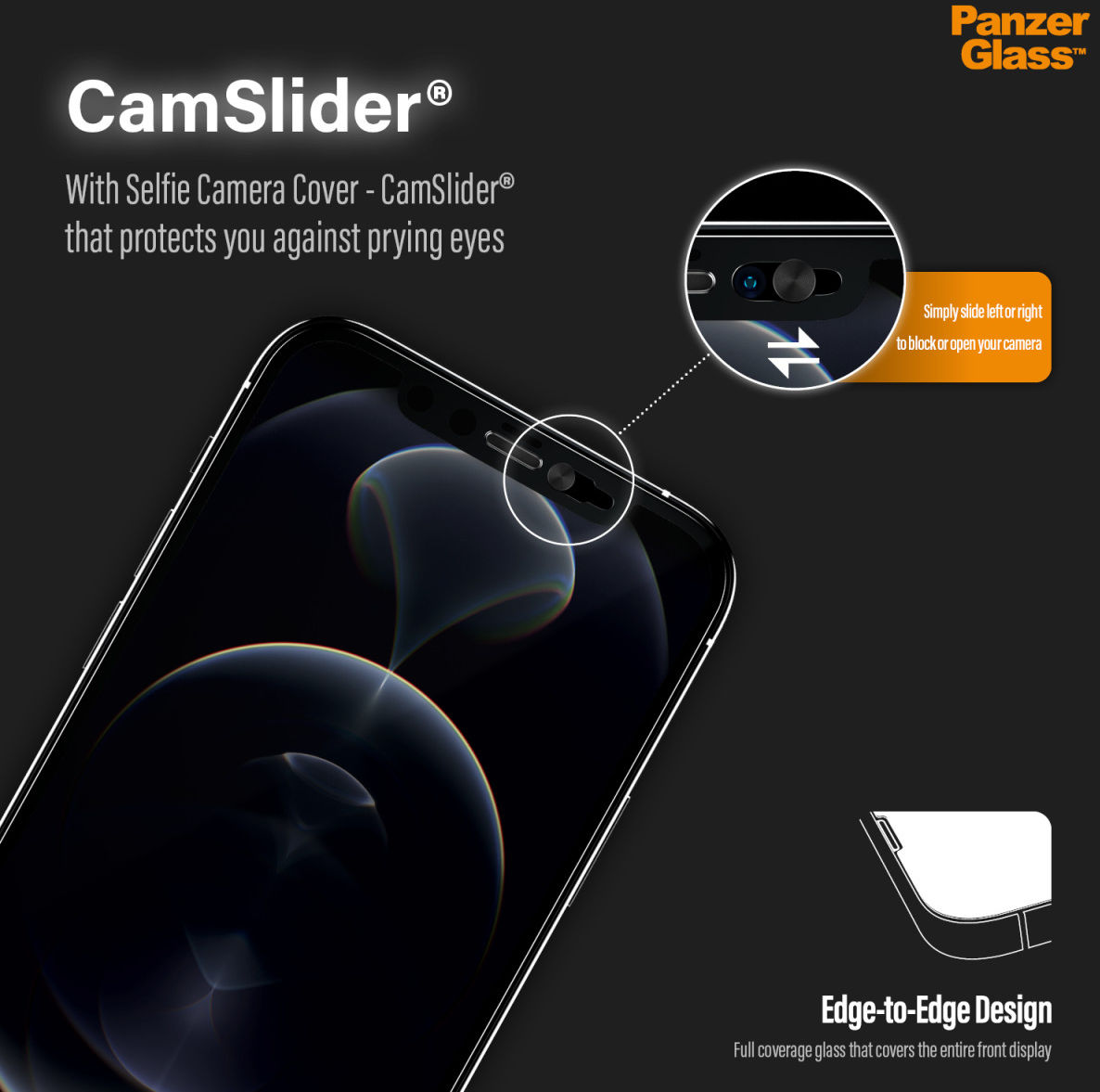 PanzerGlass Privacy Camslider CF Glass Apple iPhone 12 Pro Max afbeelding 5