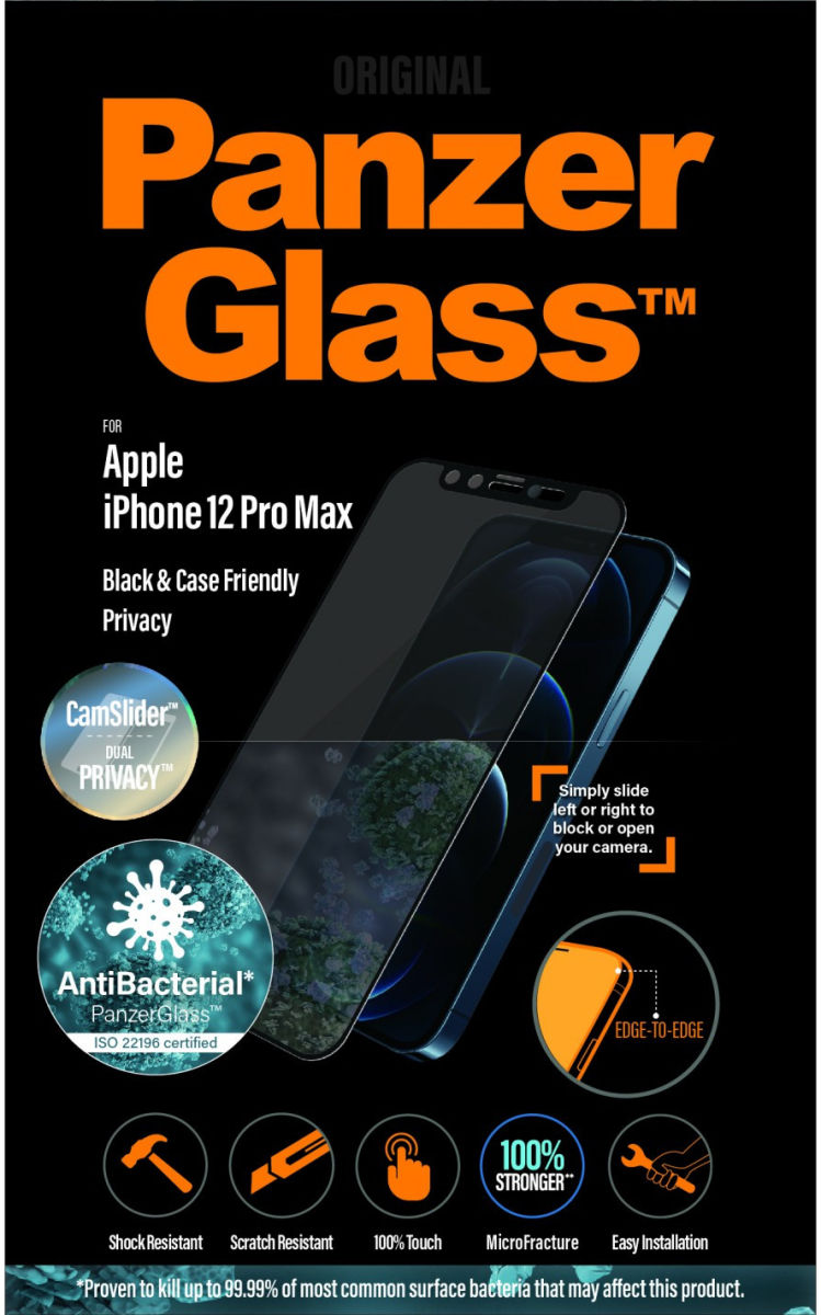 PanzerGlass Privacy Camslider CF Glass Apple iPhone 12 Pro Max afbeelding 1